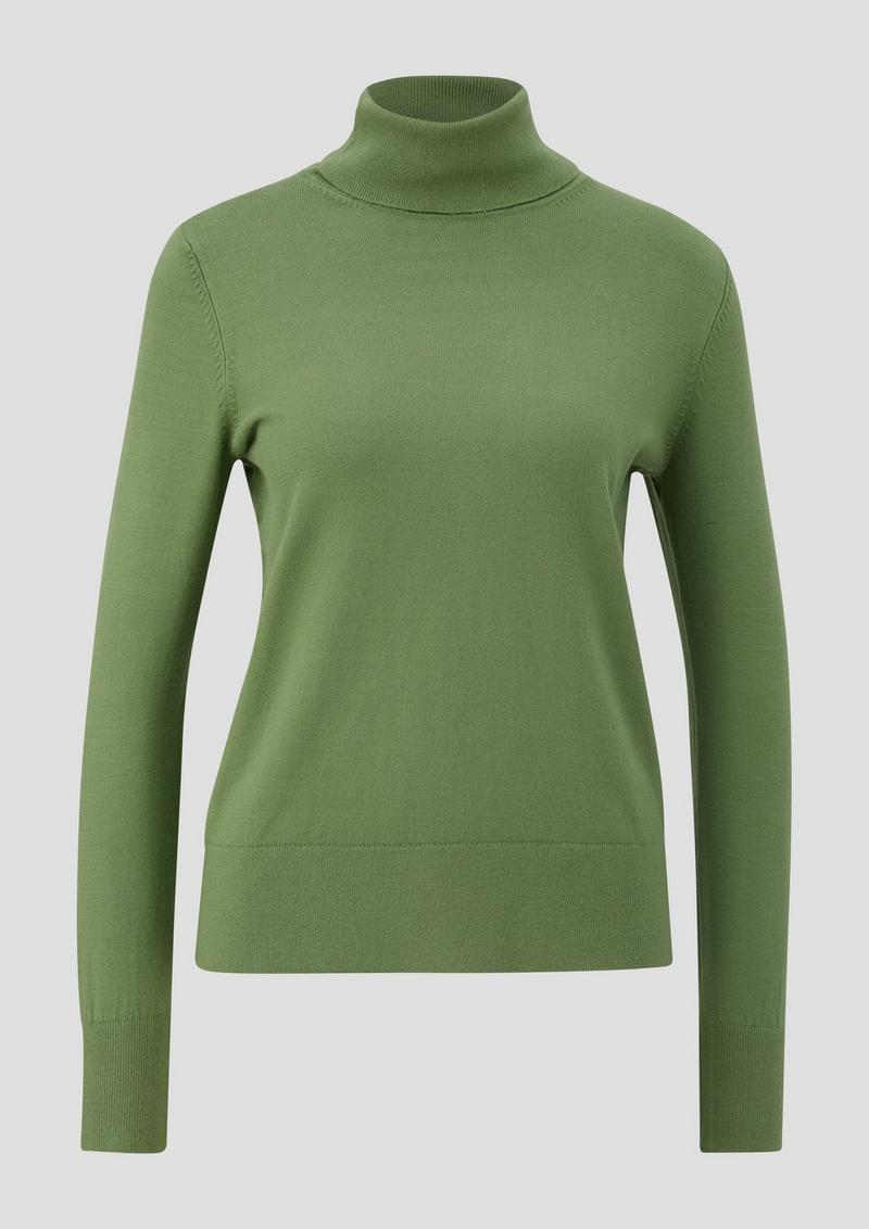 s.Oliver Strickpullover aus Viskosemix - grün