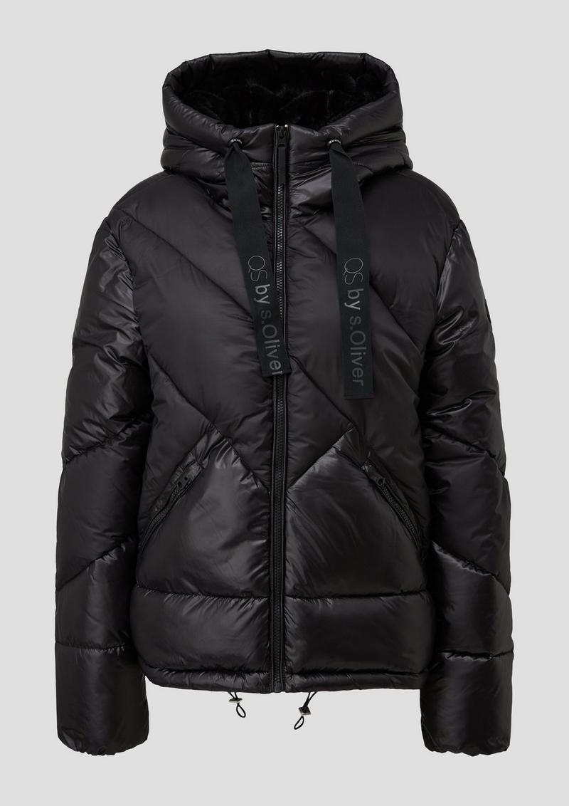 s.Oliver Steppjacke im Fabricmix - schwarz