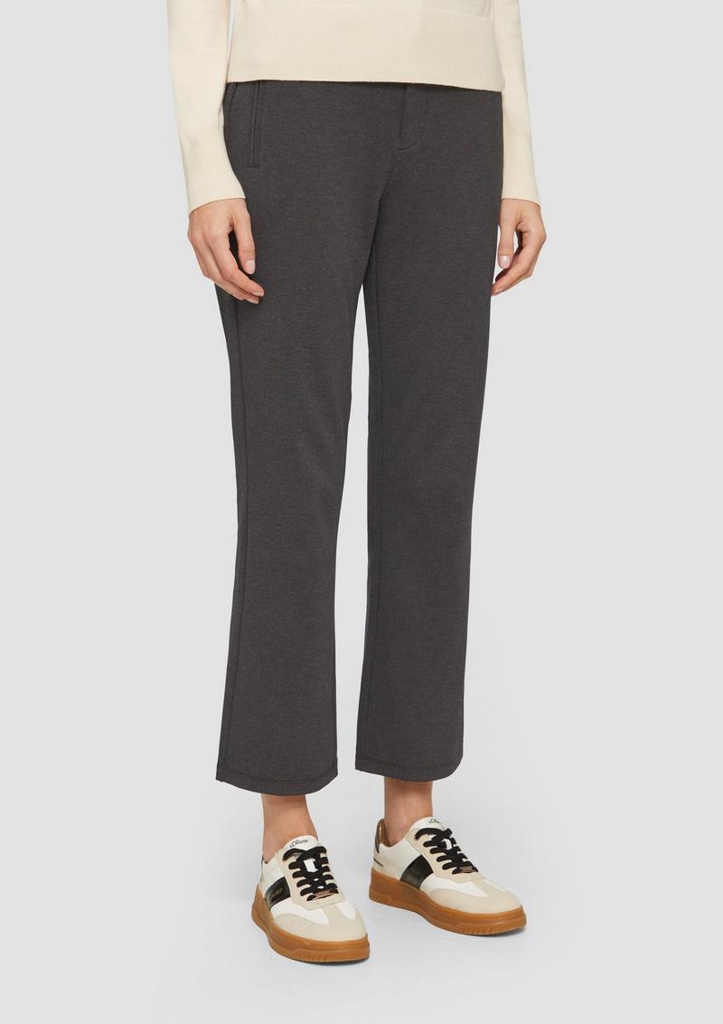 s.Oliver Hose aus Interlock-Jersey mit Flared Leg - dunkelgrau