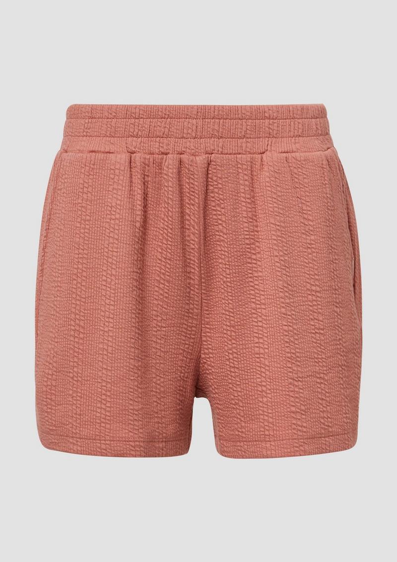 s.Oliver Strukturierte Jersey-Shorts - papaya