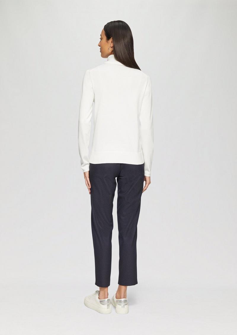 s.Oliver Feiner Rollkragenpullover mit Ajour-Details - ecru
