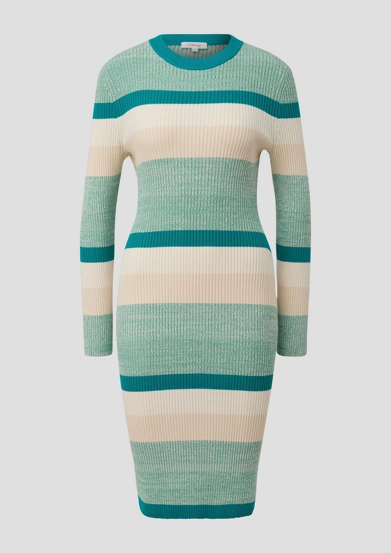 s.Oliver Kleid mit Colour-Blocking - helles petrol
