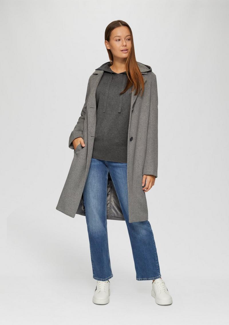 s.Oliver Oversized Strickpullover aus Viskosemix - graphit