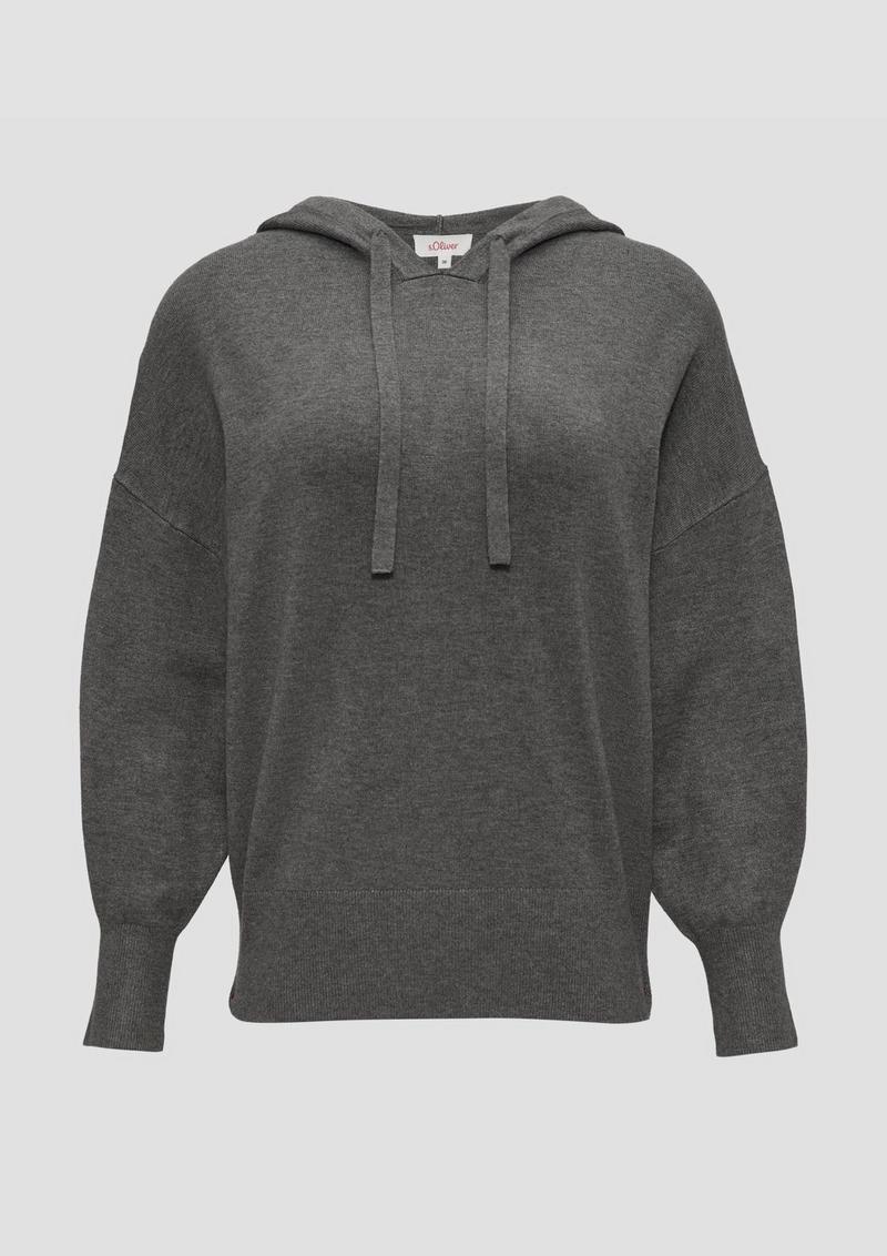 s.Oliver Oversized Strickpullover aus Viskosemix - graphit