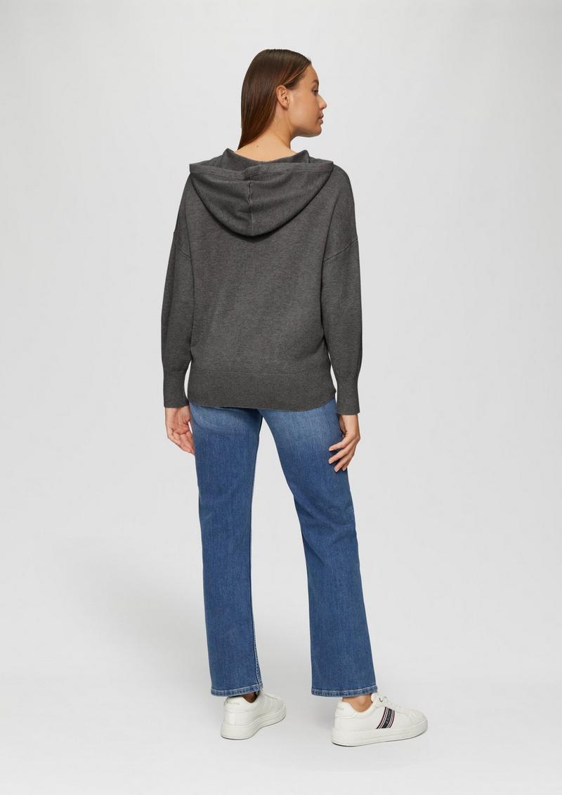s.Oliver Oversized Strickpullover aus Viskosemix - graphit