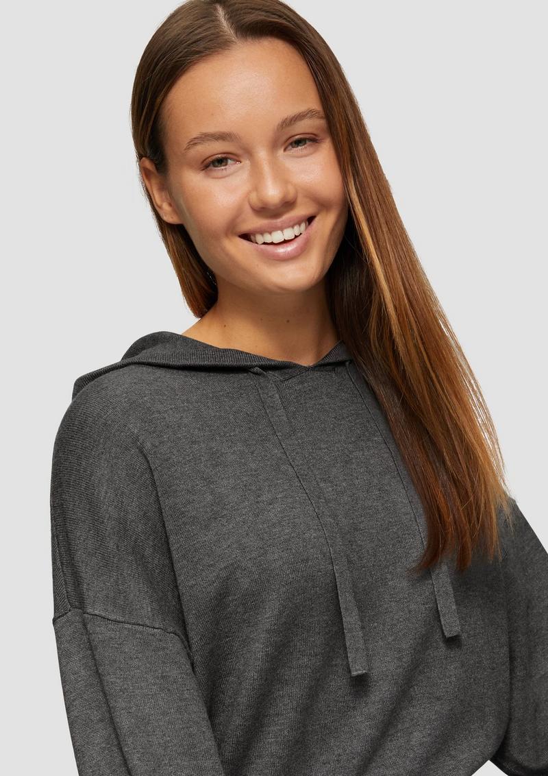 s.Oliver Oversized Strickpullover aus Viskosemix - graphit