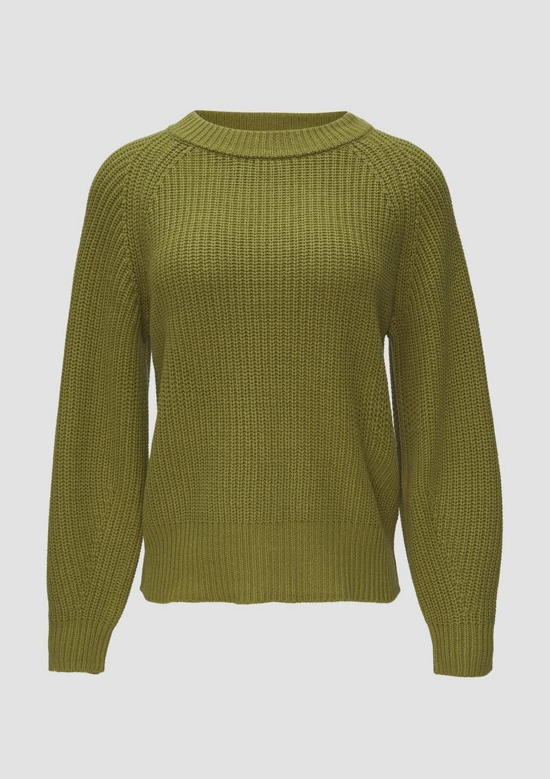 s.Oliver Strickpullover mit Raglanärmeln - guacamole
