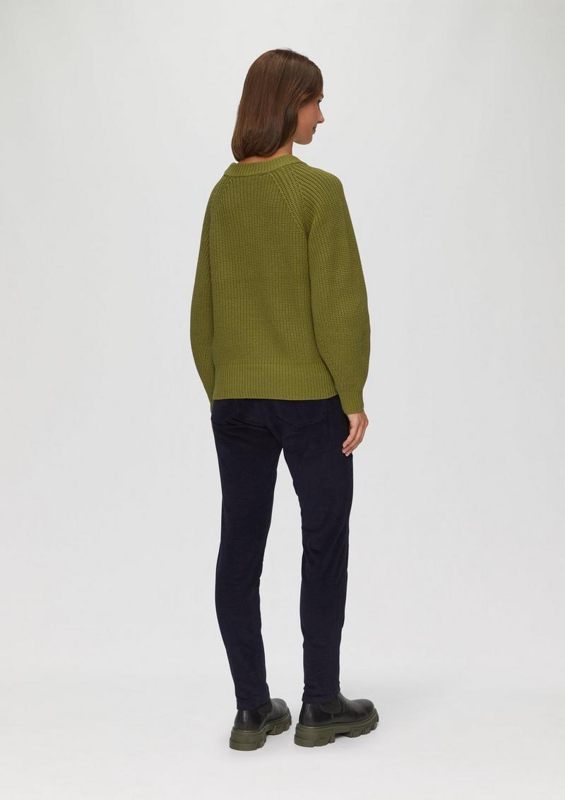 s.Oliver Strickpullover mit Raglanärmeln - guacamole
