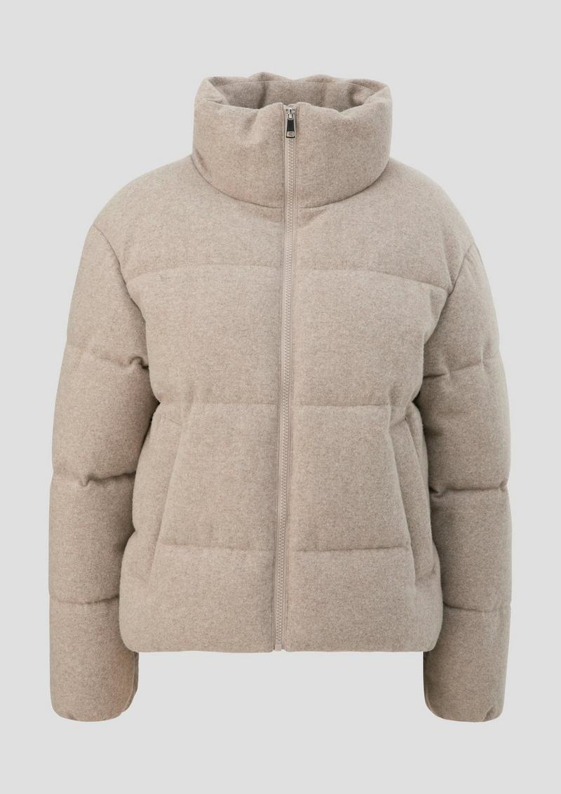 s.Oliver Steppjacke im Fabricmix - sandfarben