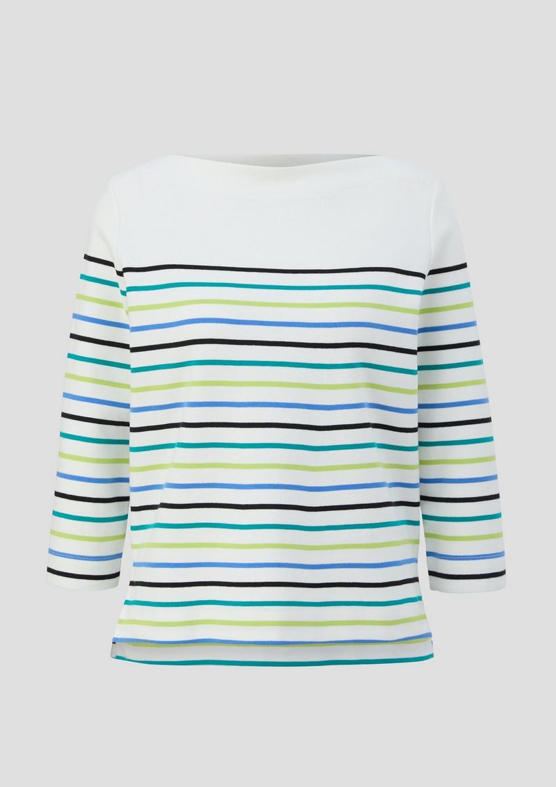 s.Oliver Strickpullover aus Baumwollstretch - creme