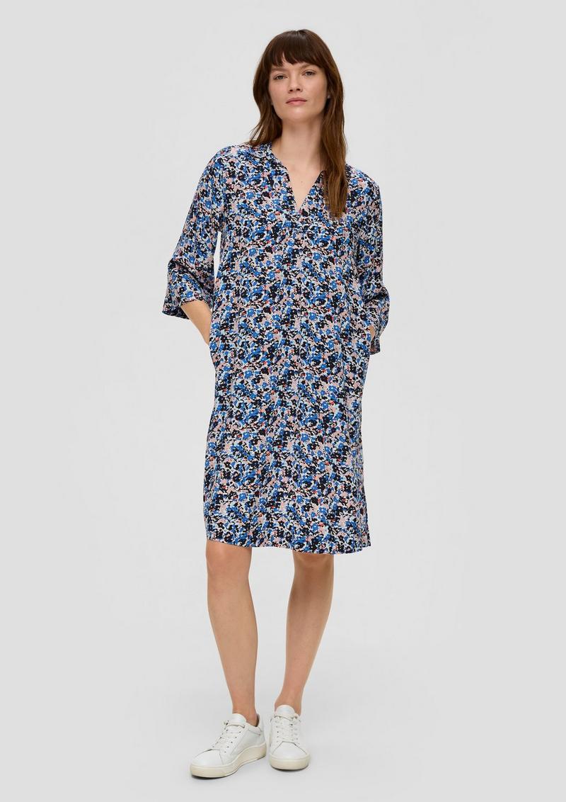 s.Oliver Blusenkleid aus Viskose - navy