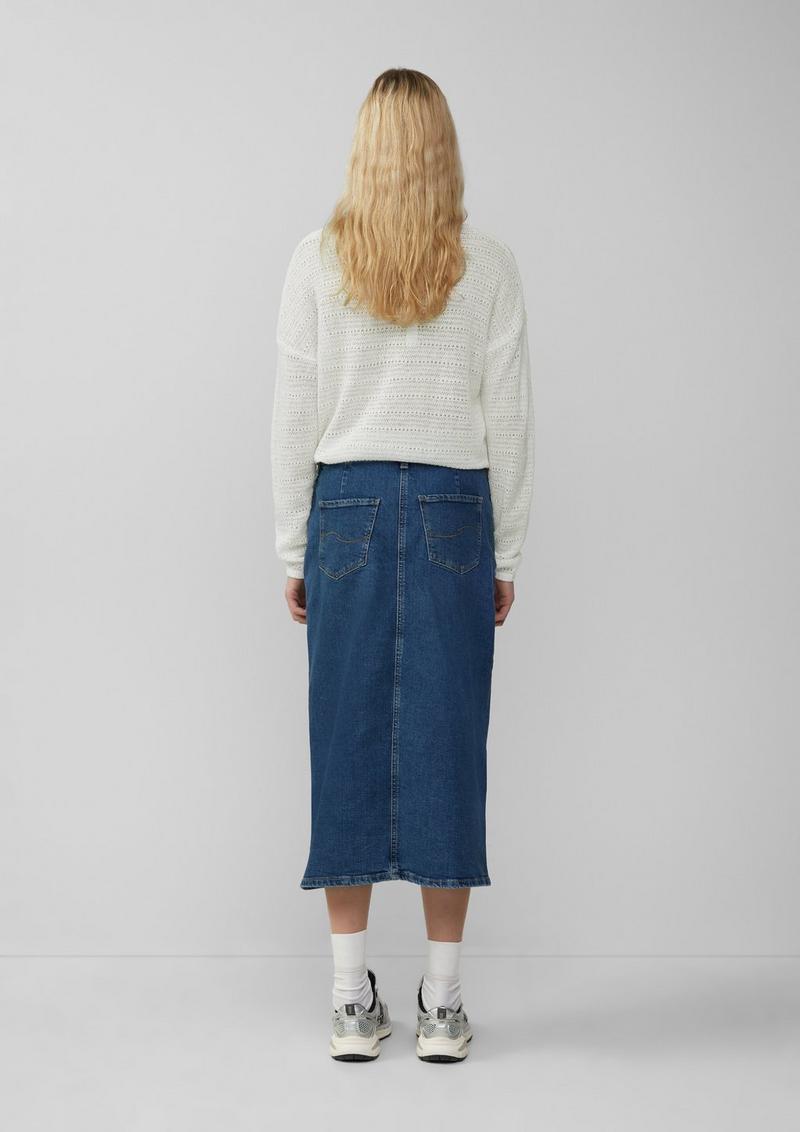 s.Oliver leichter Pullover mit Ajourmuster - ecru