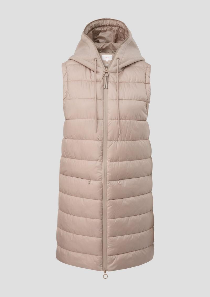s.Oliver Steppweste mit Kapuze - helles beige