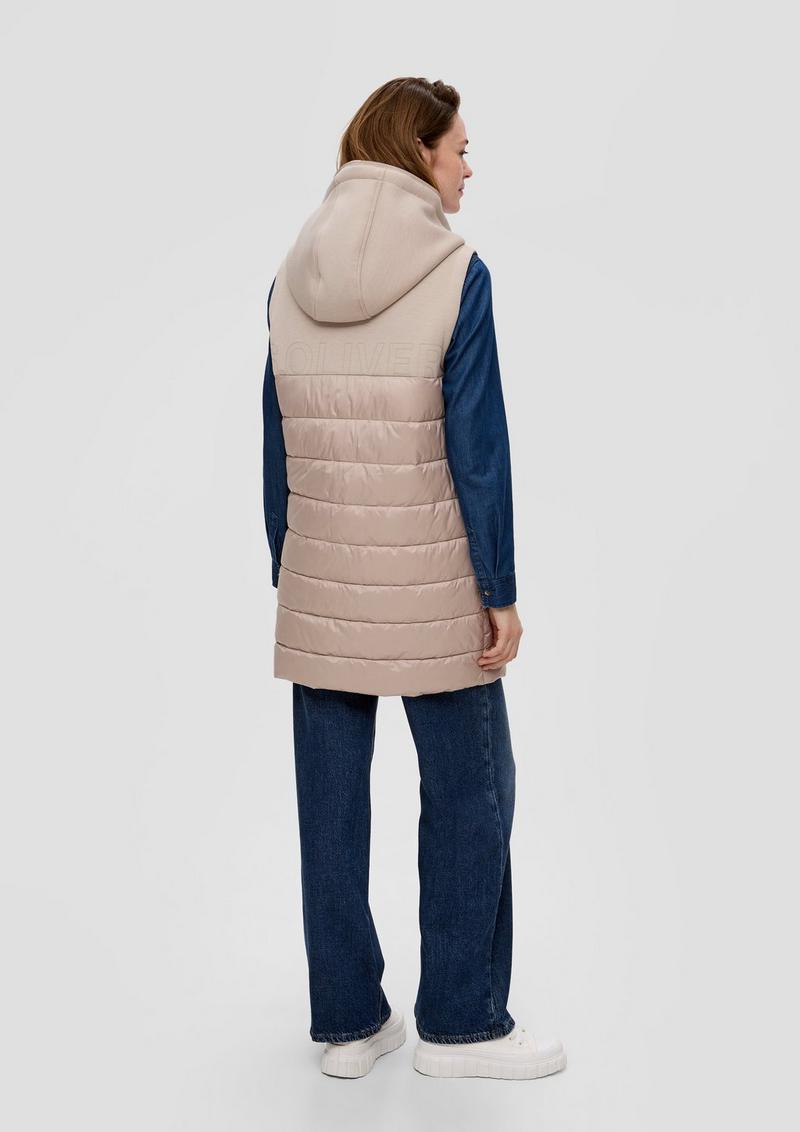s.Oliver Steppweste mit Kapuze - helles beige