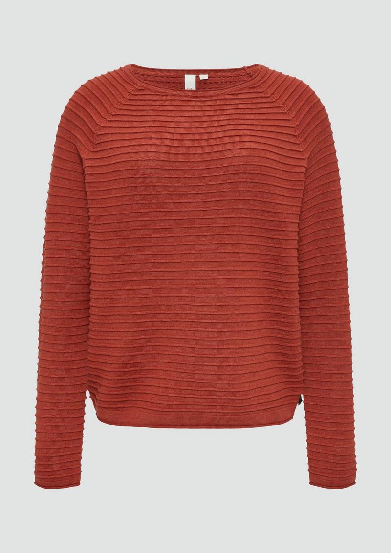 s.Oliver Pullover mit Strukturmuster aus Viskosemix - rubinrot