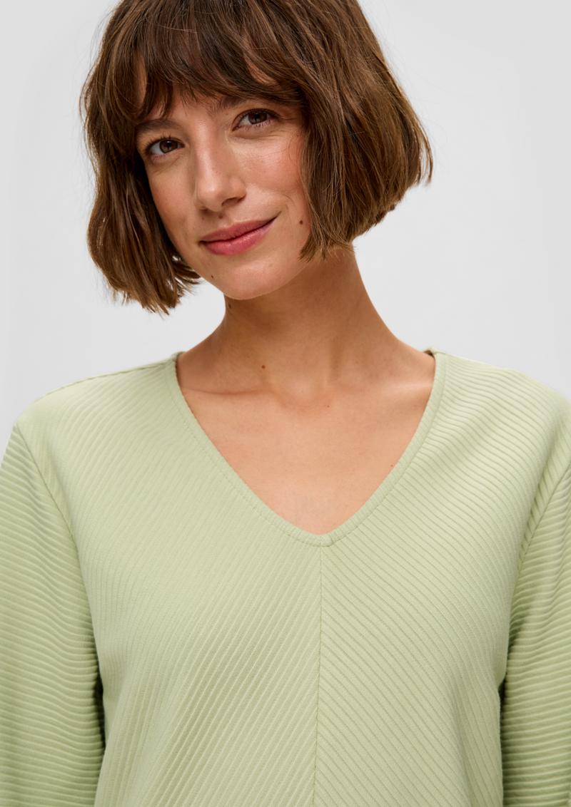 s.Oliver Pyjama-Sweatkleid mit V-Ausschnitt - hellgrün