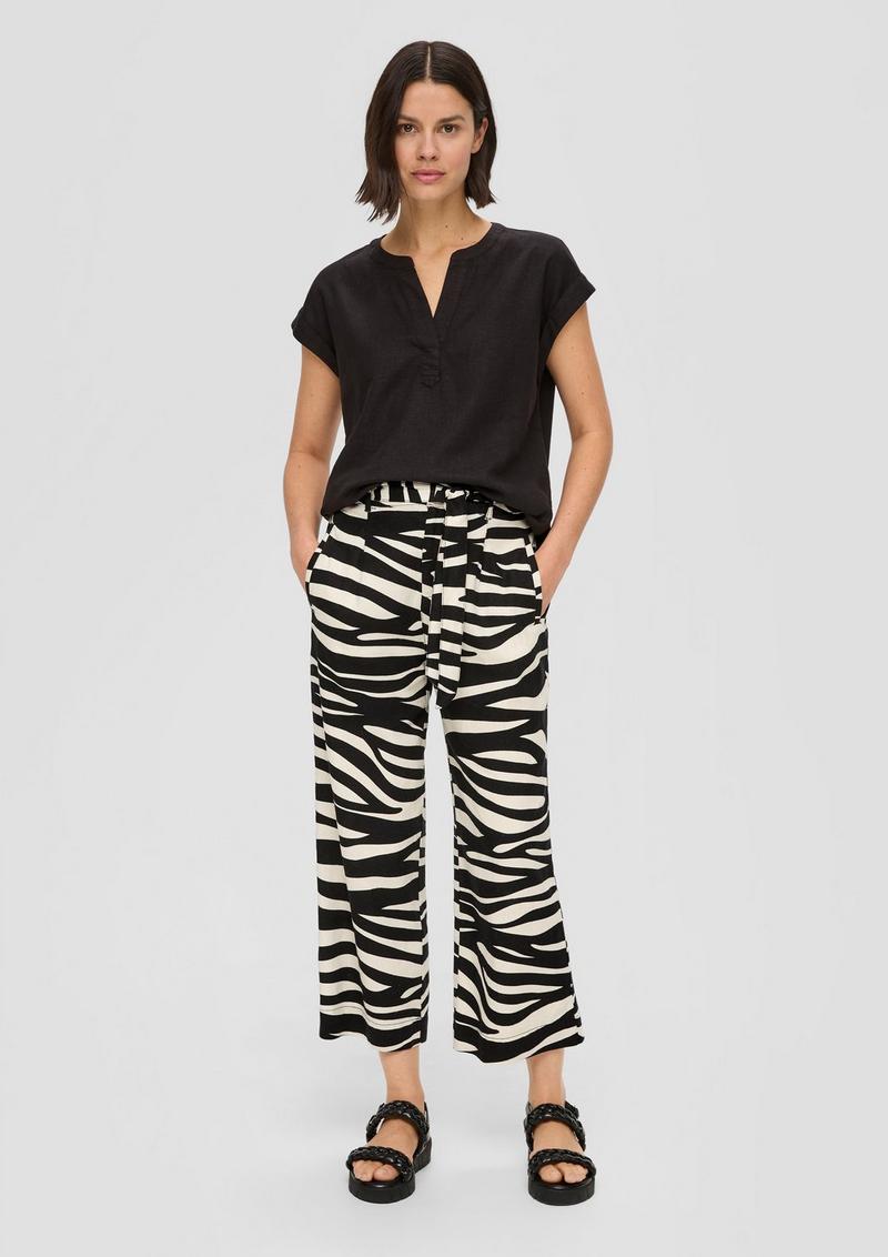 s.Oliver Culotte aus Leinenmix - schwarz