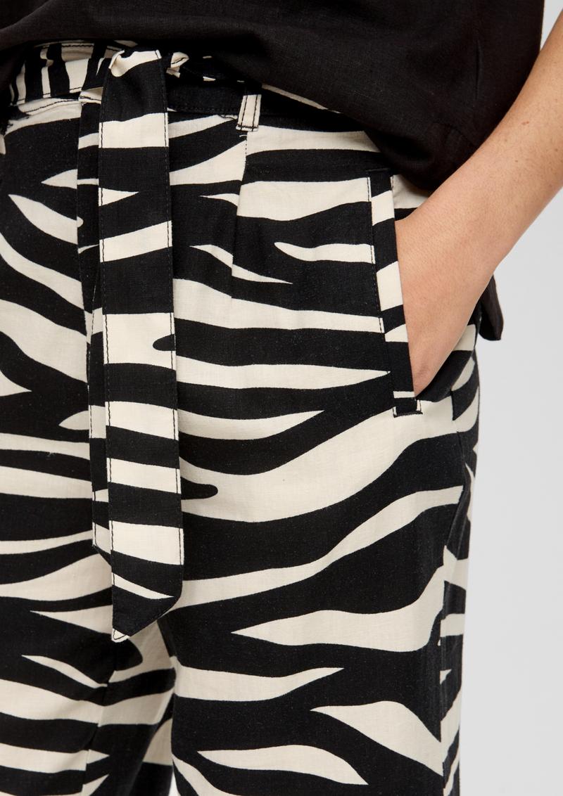 s.Oliver Culotte aus Leinenmix - schwarz