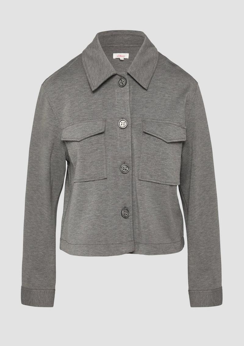 s.Oliver Melierte Jacke aus Interlockjersey - graphit