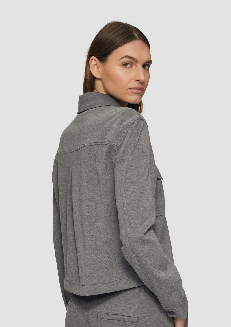 s.Oliver Melierte Jacke aus Interlockjersey - graphit