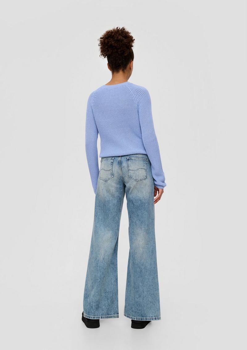 s.Oliver Strickpullover aus Baumwollmix - himmelblau