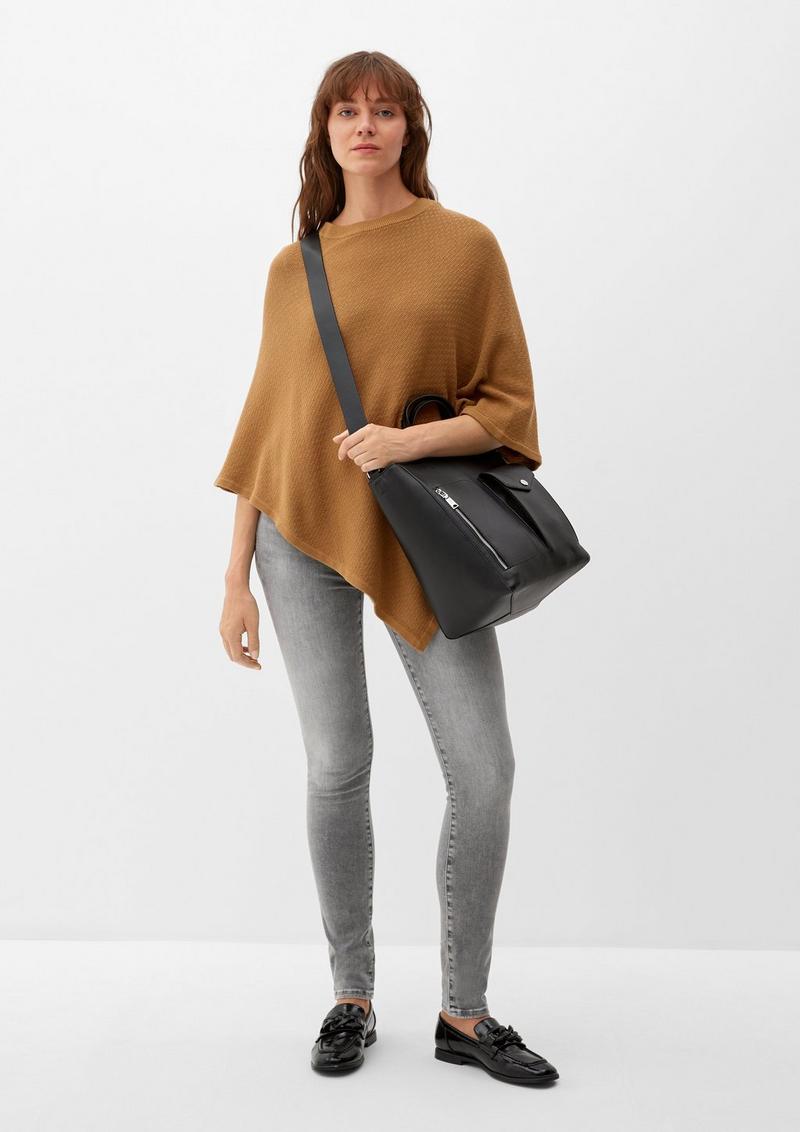s.Oliver Poncho aus Baumwollmix - sandstein