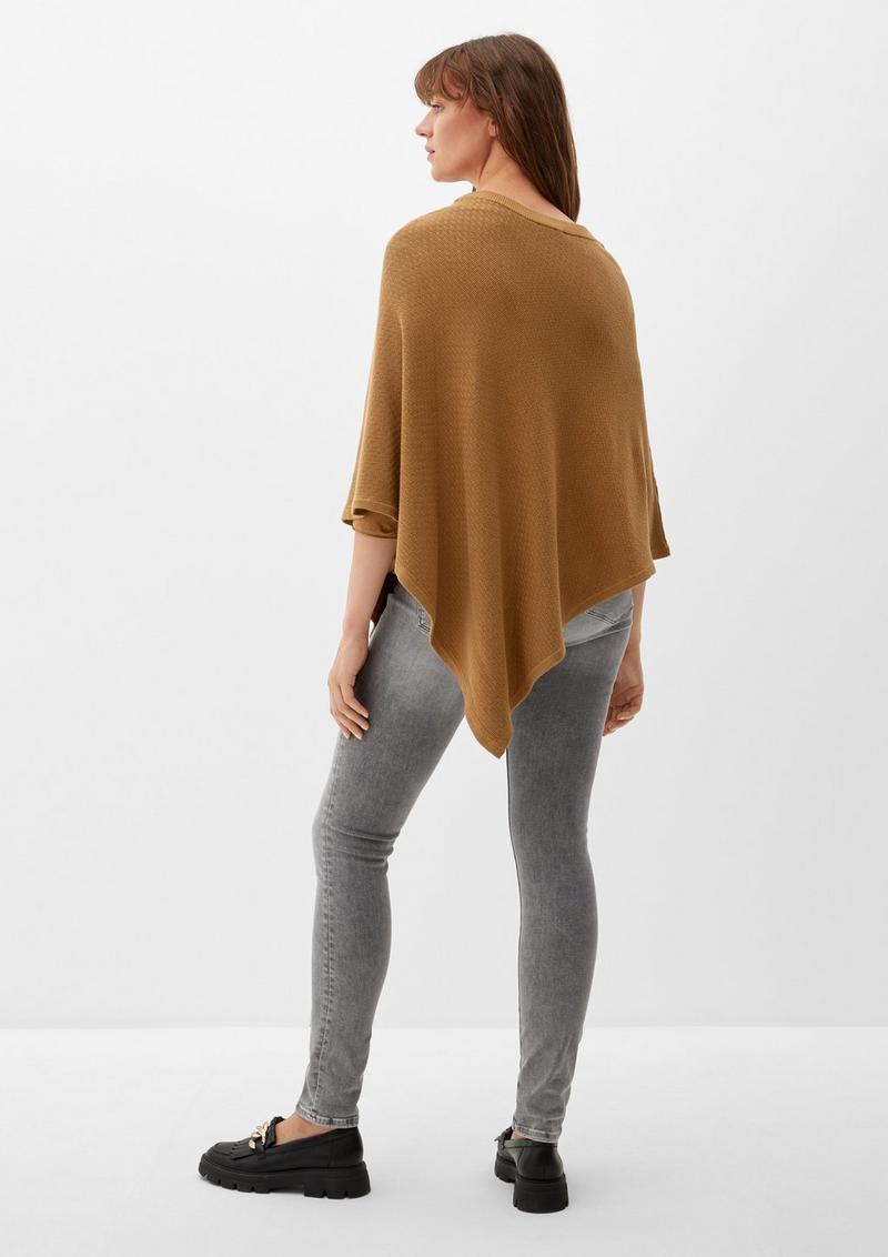 s.Oliver Poncho aus Baumwollmix - sandstein