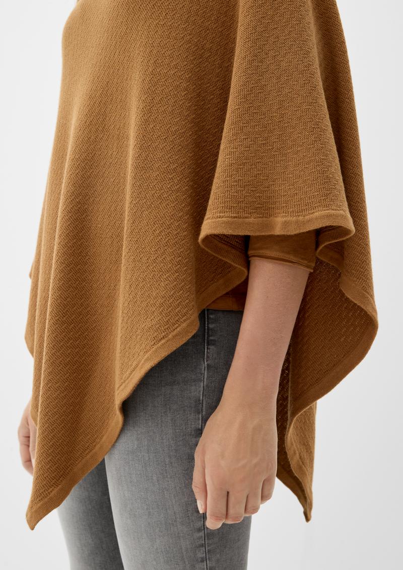 s.Oliver Poncho aus Baumwollmix - sandstein