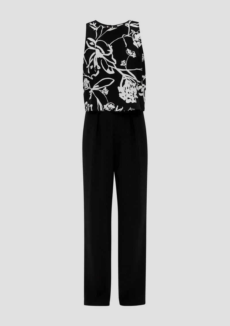s.Oliver Jumpsuit aus Crêpe - schwarz