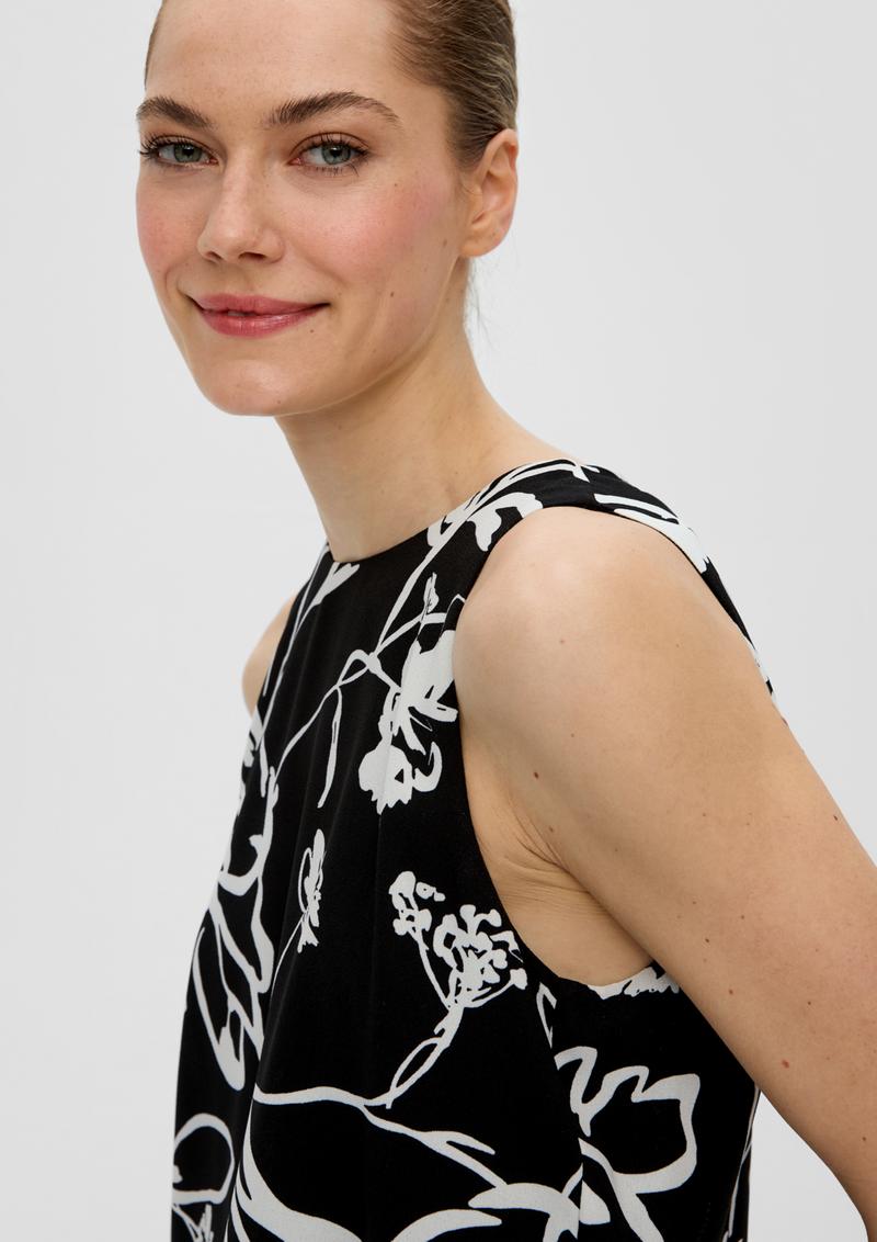 s.Oliver Jumpsuit aus Crêpe - schwarz