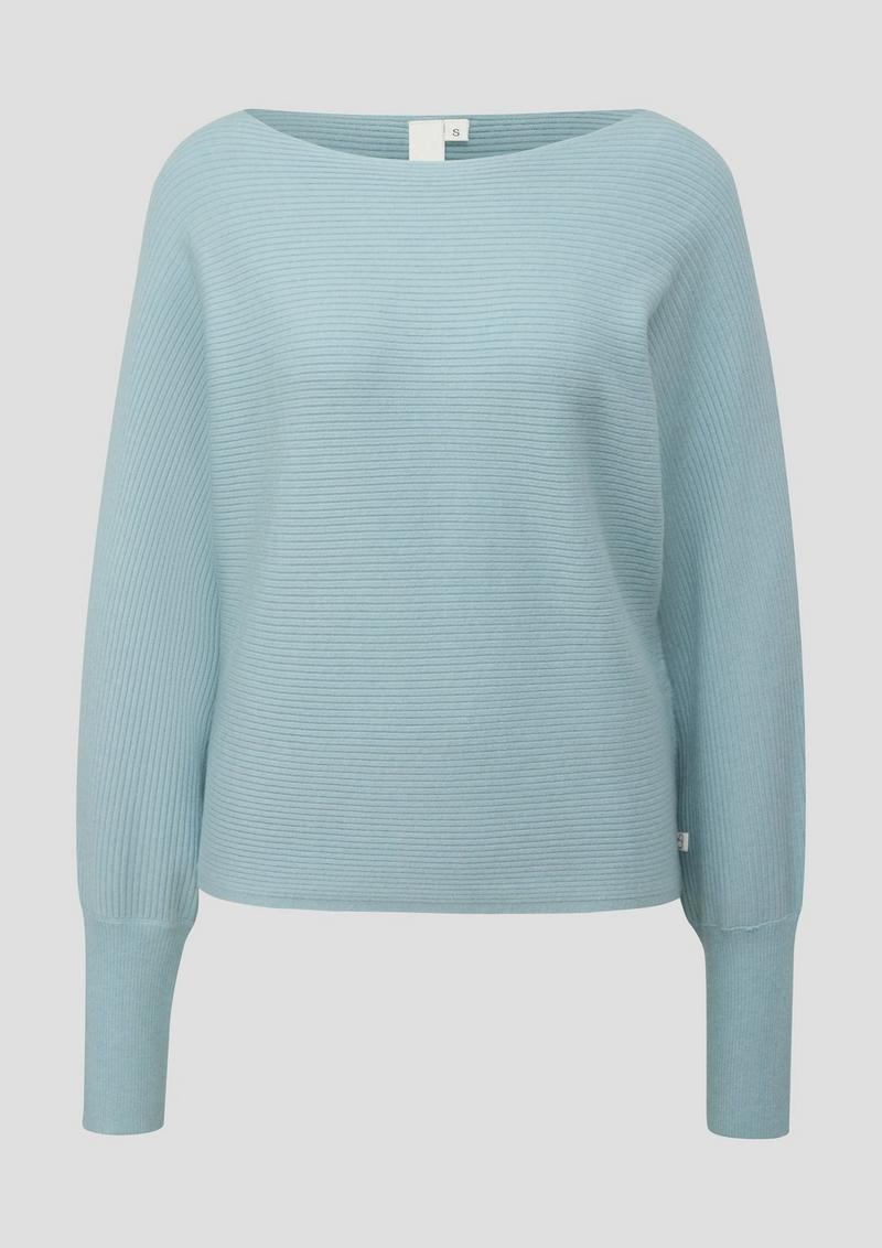 s.Oliver Rippstrickpulli mit Fledermausarm - helles türkis
