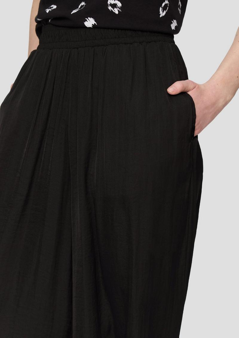 s.Oliver Culotte aus Satin mit elastischem Bund - schwarz
