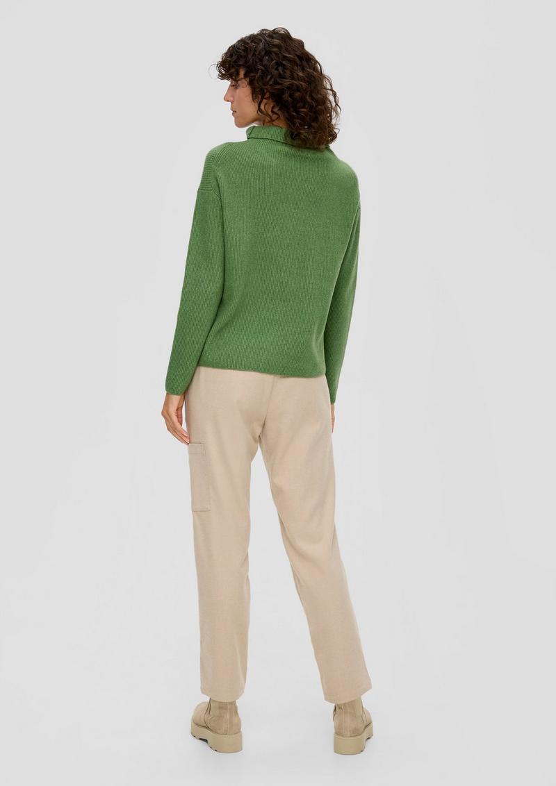s.Oliver Pullover in Rippstrick-Qualität - grün