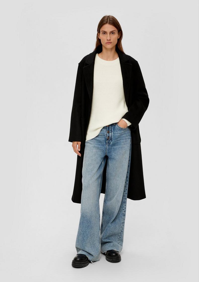 s.Oliver Strickpullover aus Baumwollmix - ecru