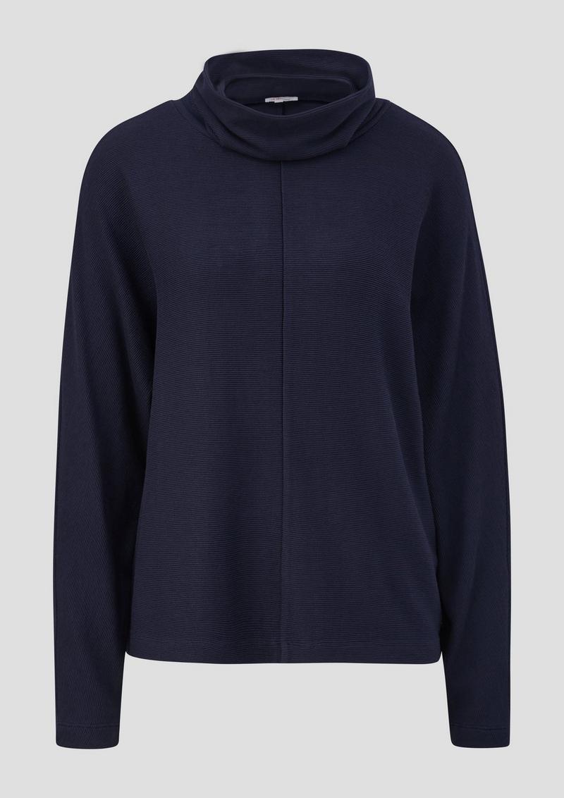 s.Oliver Sweatshirt mit Struktur - navy