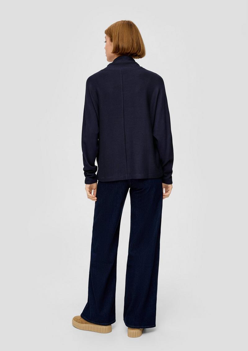 s.Oliver Sweatshirt mit Struktur - navy