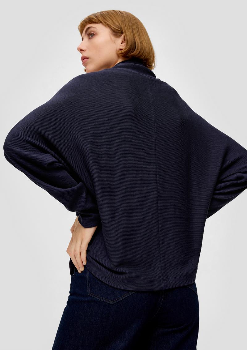 s.Oliver Sweatshirt mit Struktur - navy