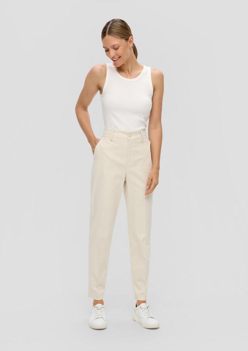 s.Oliver Cigarette: Pants mit Tapered Leg - beige