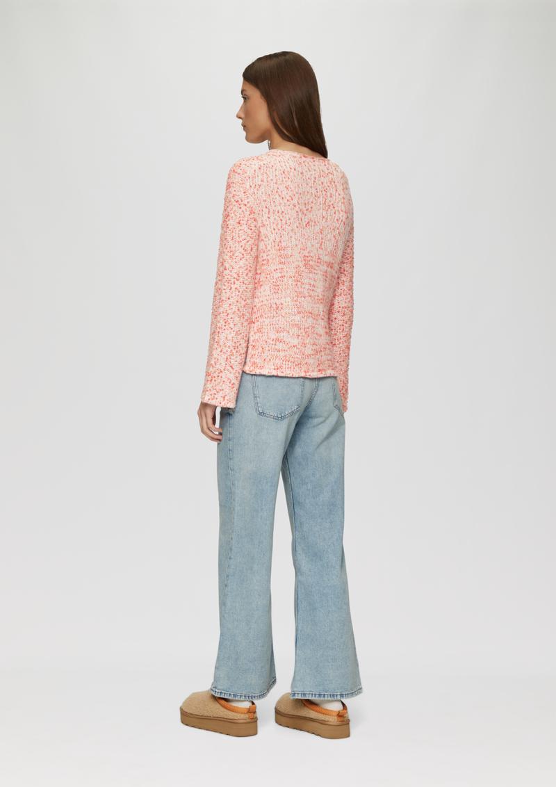 s.Oliver Melierter Strickpullover mit weiten Ärmeln - mango