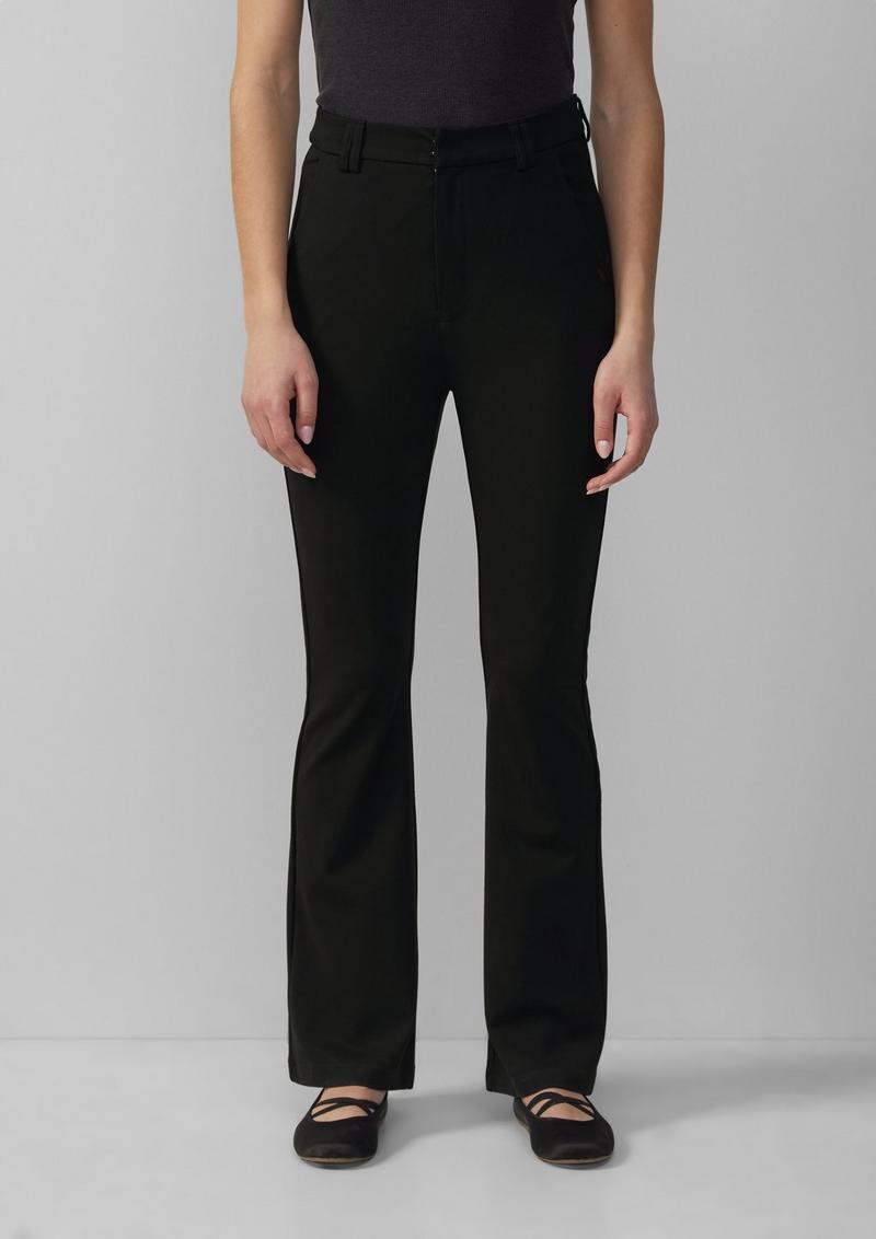 s.Oliver Elastische Hose aus Interlockjersey mit ausgestelltem Bein - schwarz