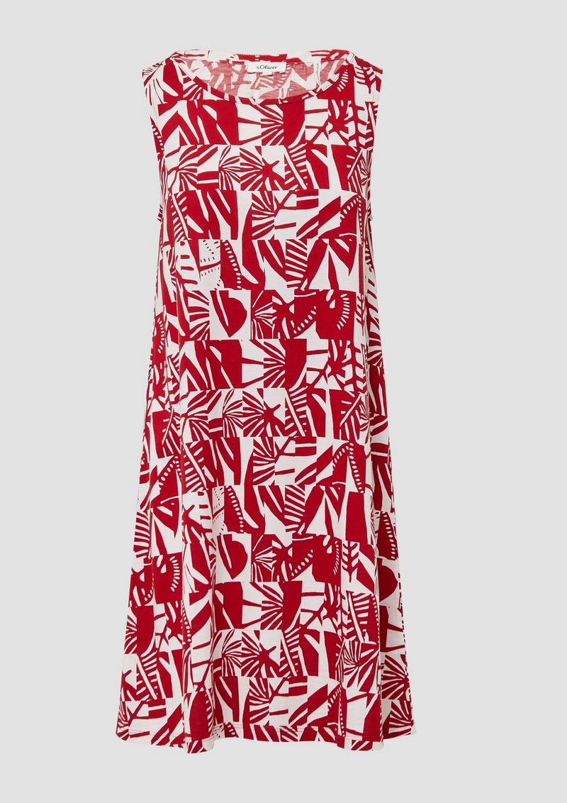 s.Oliver Kurzes Kleid mit Cut-out-Detail - mohnrot
