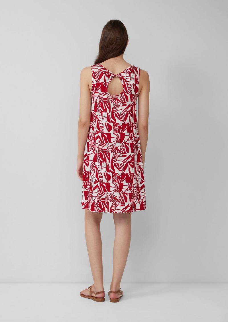 s.Oliver Kurzes Kleid mit Cut-out-Detail - mohnrot