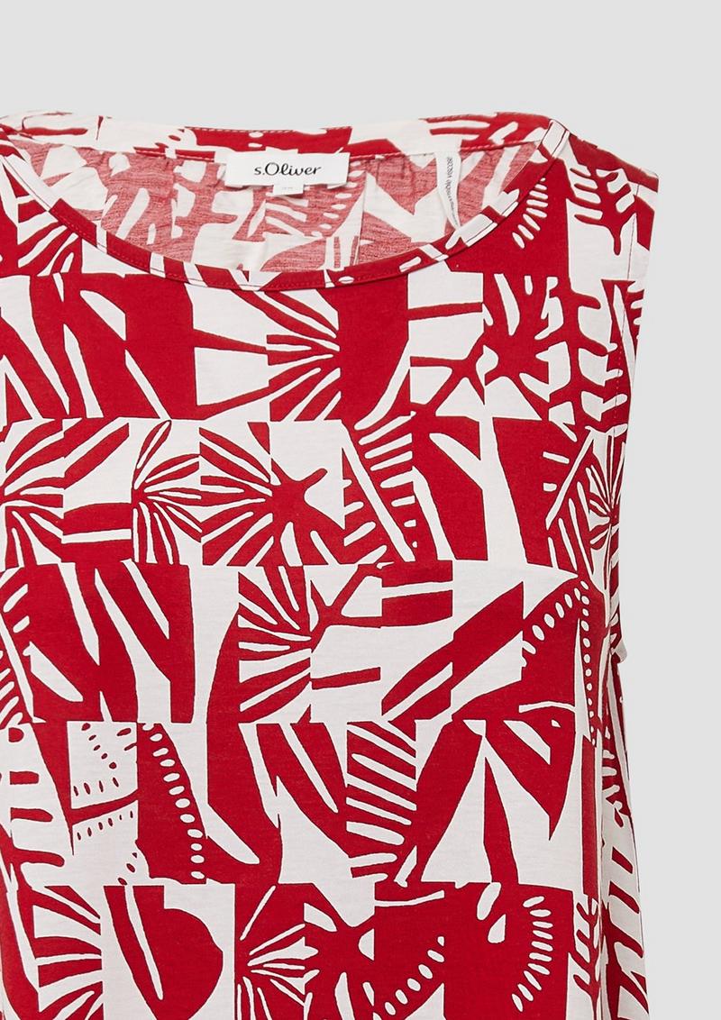 s.Oliver Kurzes Kleid mit Cut-out-Detail - mohnrot