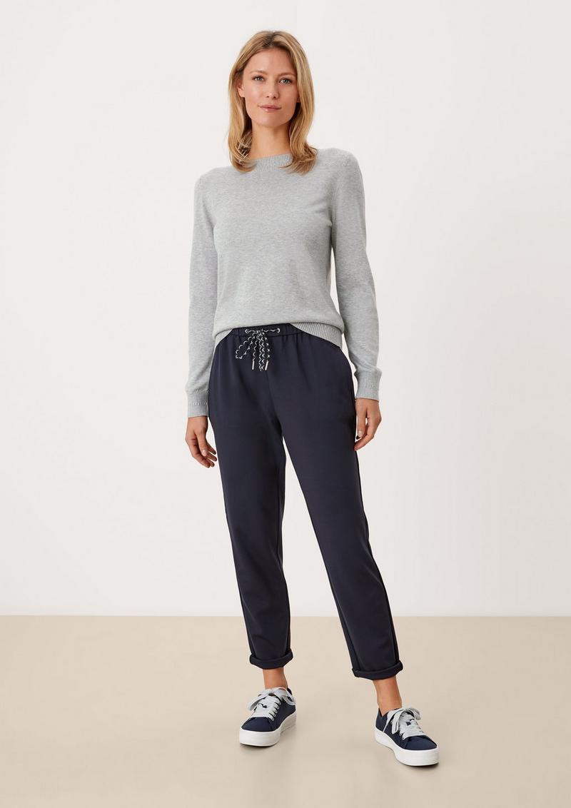s.Oliver Pullover mit U-Boot-Ausschnitt - grau meliert