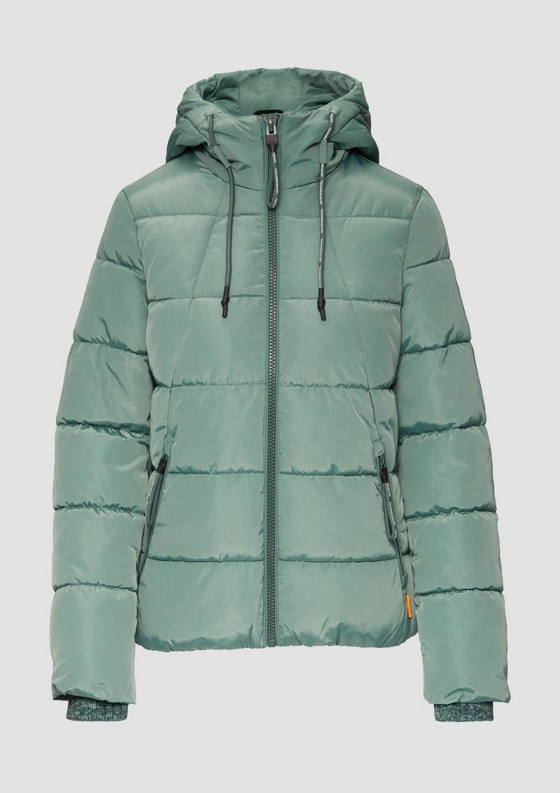 s.Oliver Wattierte Steppjacke mit Kapuze - minze