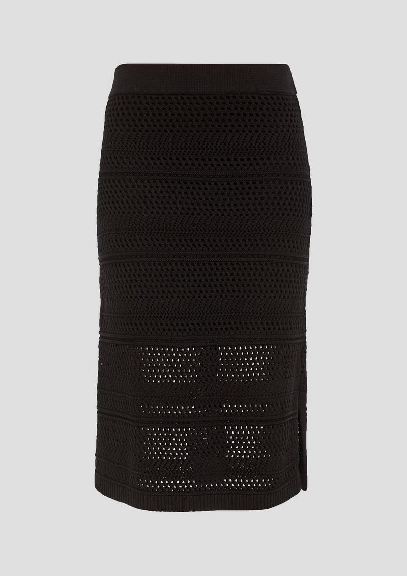 s.Oliver Mini-Rock mit Strickmuster - schwarz