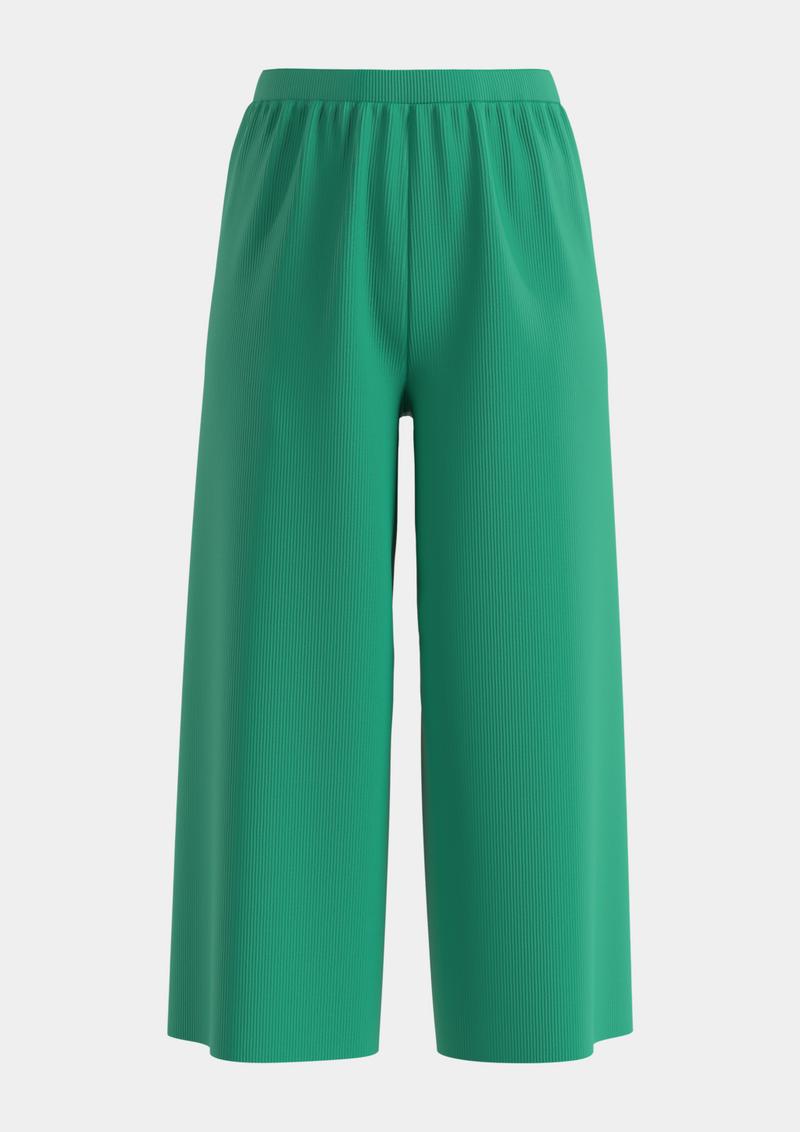 s.Oliver Regular: Culotte mit Plisséefalten - smaragd
