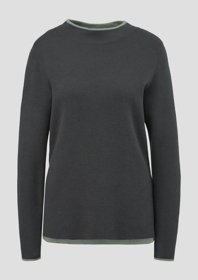 s.Oliver Pullover aus Viskosemix - olivgrün