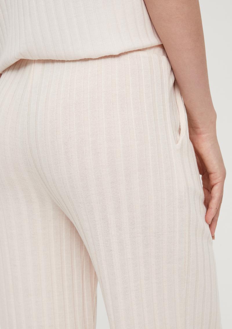 s.Oliver Pyjamahose aus Rippware - helles beige