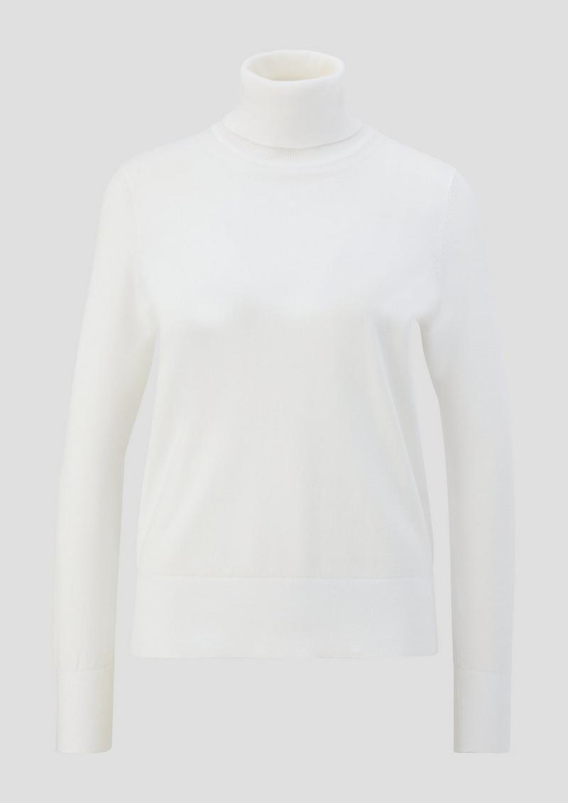 s.Oliver Strickpullover aus Viskosemix - creme